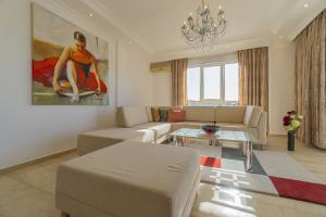 Image of Waterfall sea and castle penthouse