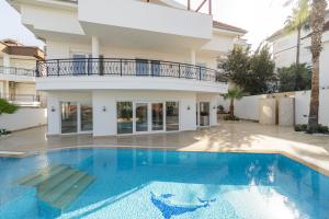 Image of Palm sea and mountain view villa