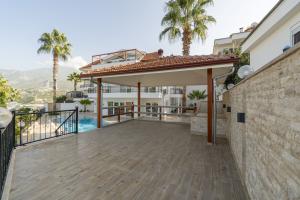 Image of Palm sea and mountain view villa