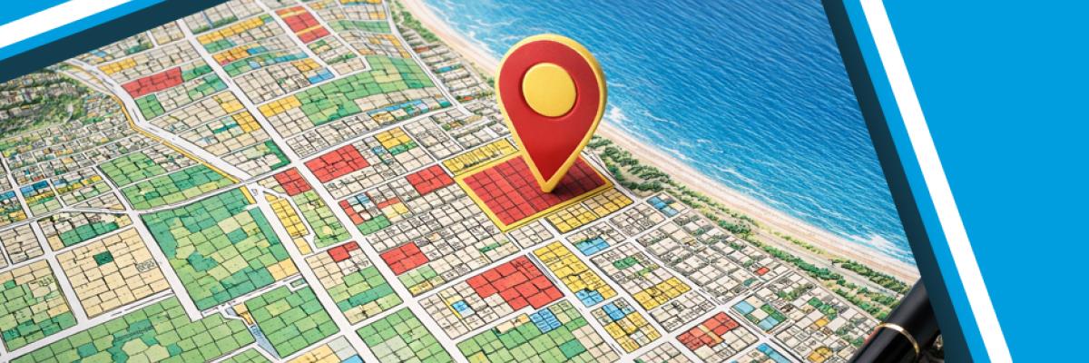Mapa Alanje prikazuje lokacije nekretnina blizu plaže, savršeno za kuće za odmor i turizam.